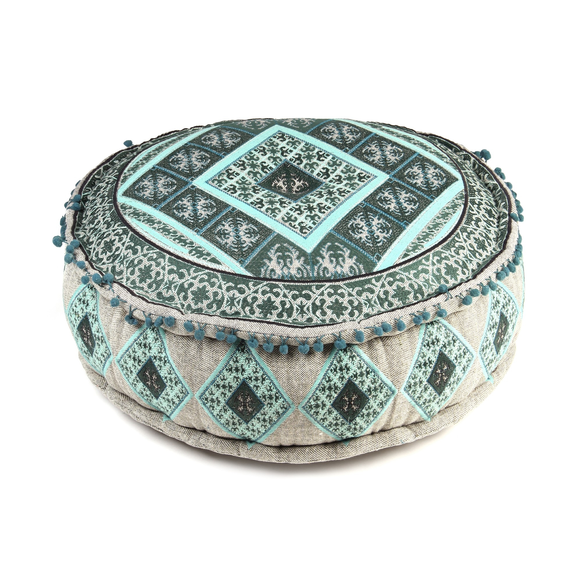 Sitzpouf 'Shila', mint, Ø 60 cm, H 20 cm von fischer's lagerhaus