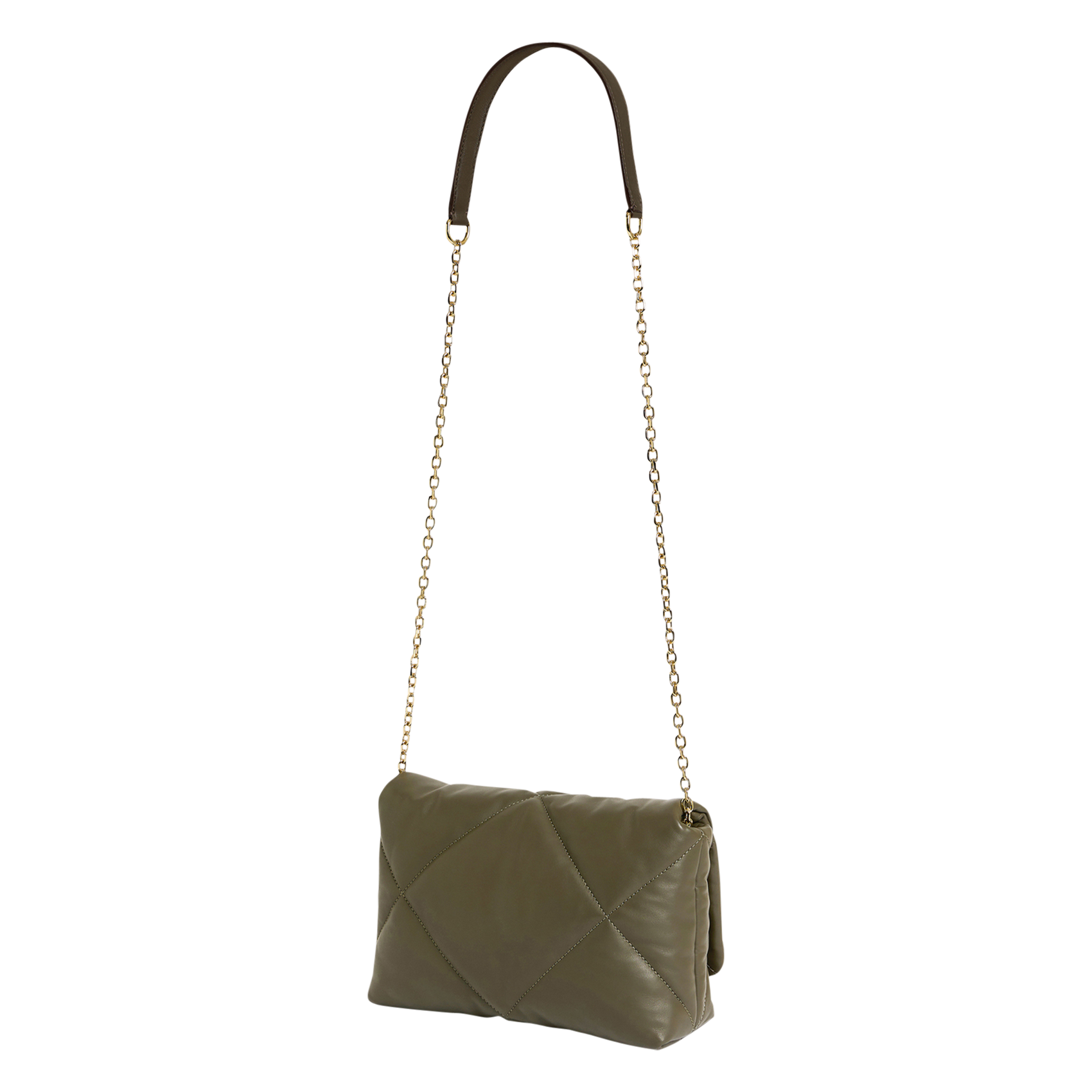 LE FANNY - Sac bandoulière matelassé en cuir | Vert