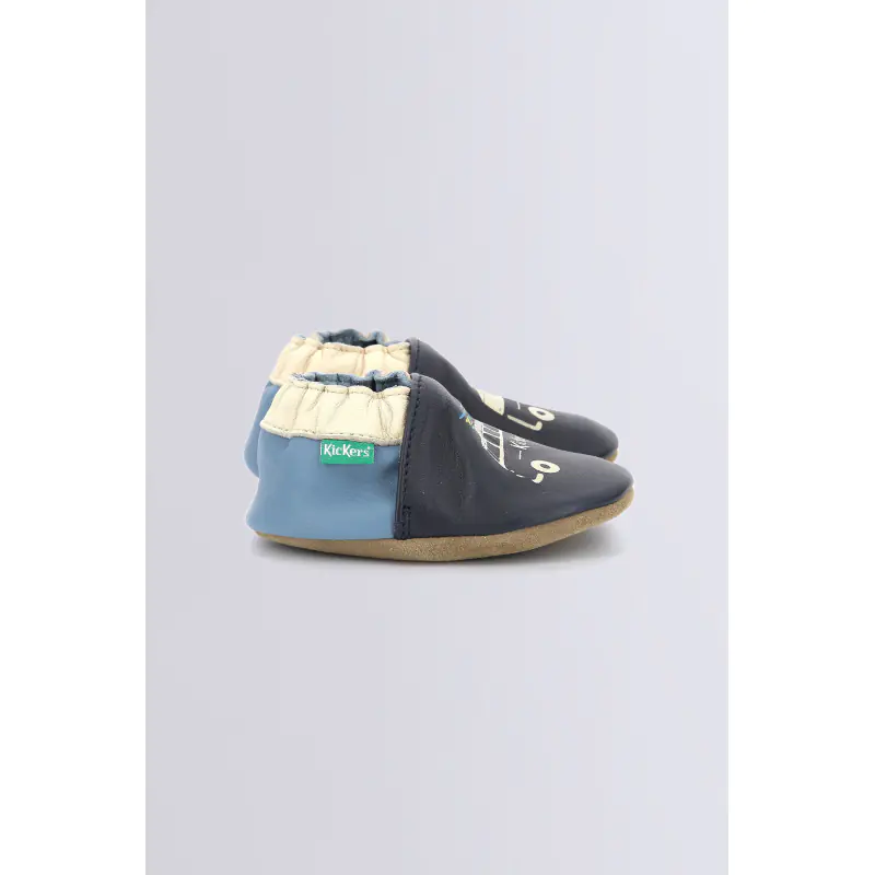 Kickbaby van Bleu CHAUSSONS Cuir Bébé