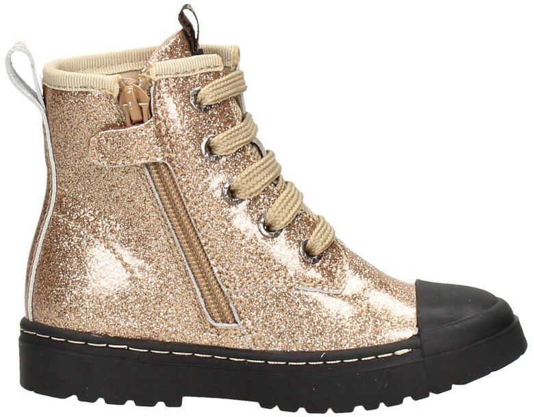 Shoesme Veterschoen hoog goudkleur