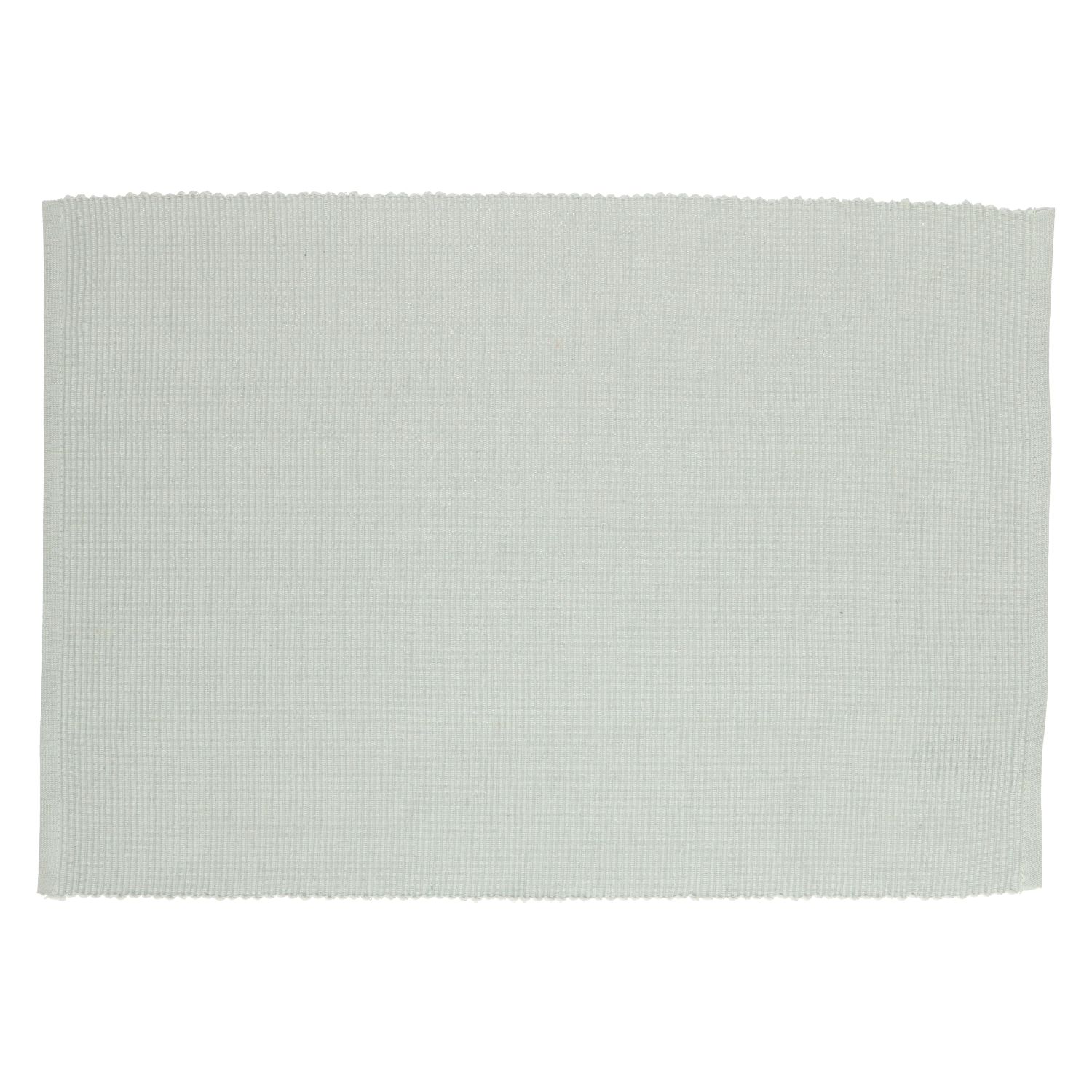 Placemat geribbeld, GOTS bio-katoen, lichtgrijs, 35 x 50 cm