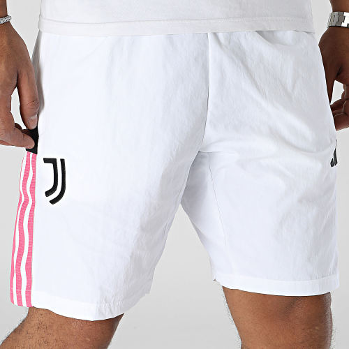 Short Jogging A Bandes Juventus HZ5003 Blanc