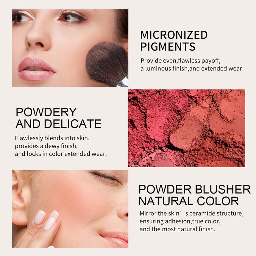 MAFFICK - Bloem reliëf 6-kleuren blush palet - 2 soorten
