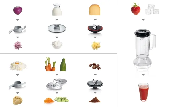 Bosch MultiTalent 3 MCM3501M -Foodprocessor 800 W - børstet rustfrit stål/sort