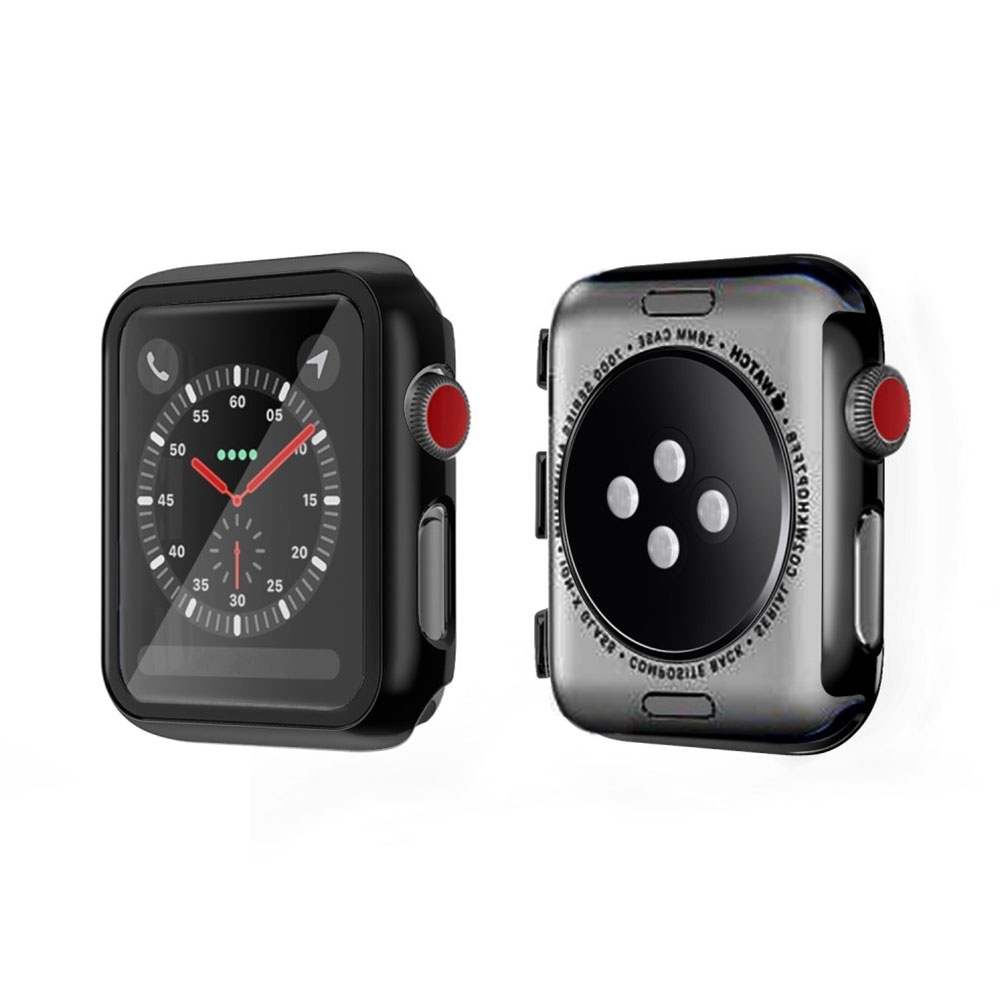 Apple Watch (40mm) Hardcase Bumper   Display Schutzfolie - Schwarz