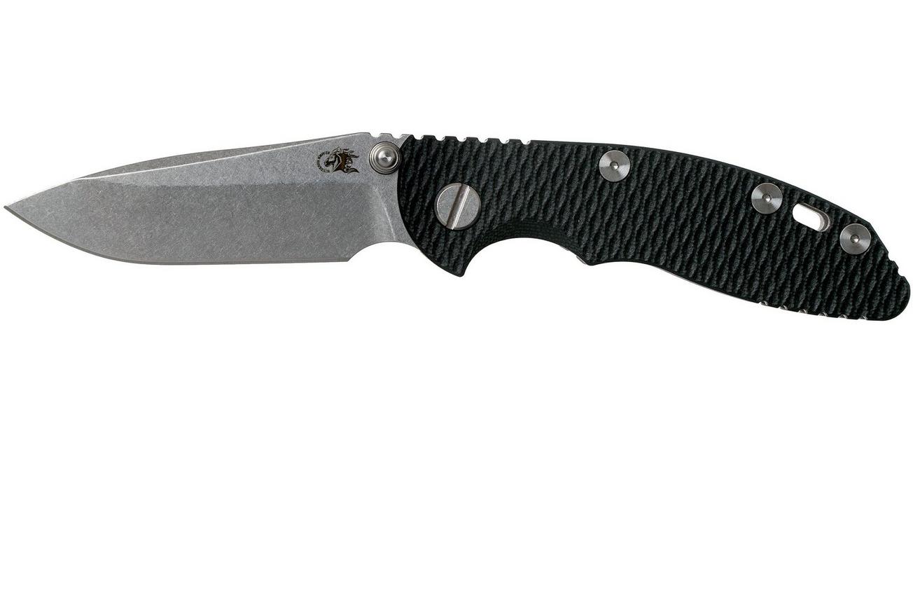 Rick Hinderer XM18 3.0” Spearpoint Non-Flipper CPM 20CV Black G10 zakmes