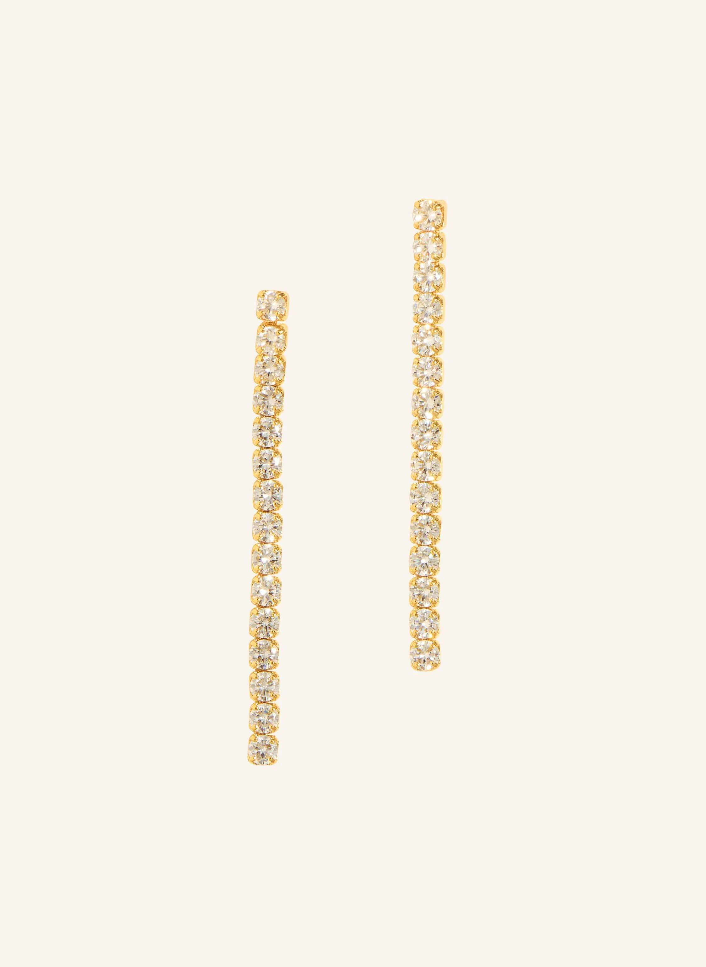 OHH LUILU Ohrhänger TENNIS EARRINGS WHITE by GLAMBOU