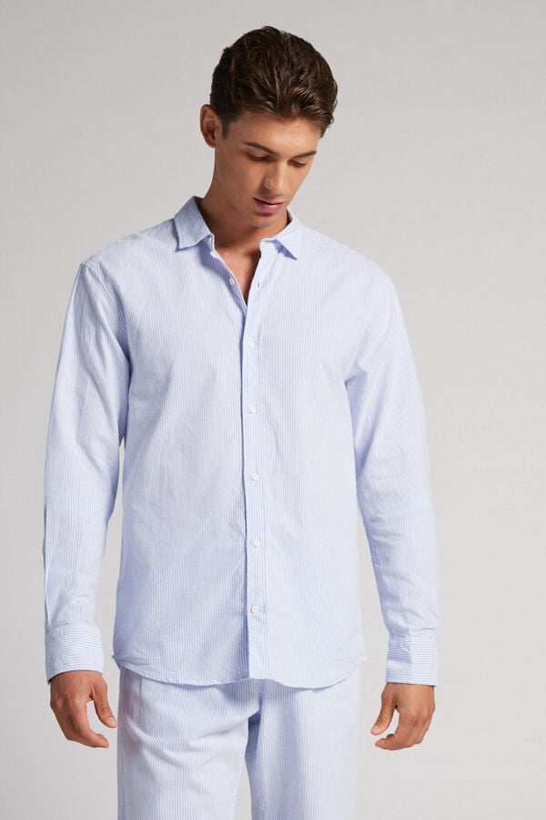 Camisa de tecido listrado