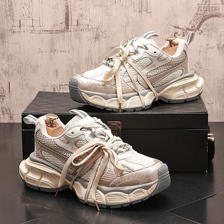 Mr Ozera - Platform Panel Mesh Sneakers