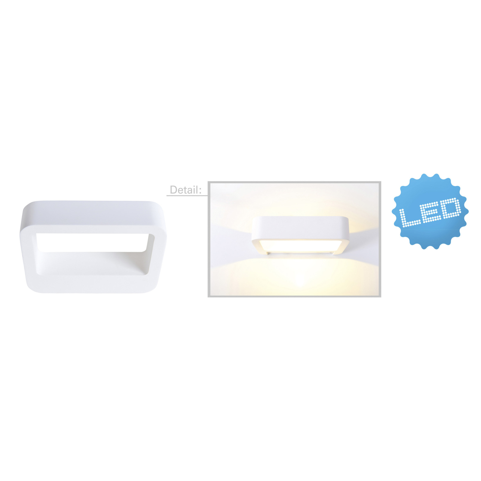 LED-Wandleuchte - weiß - 20 cm