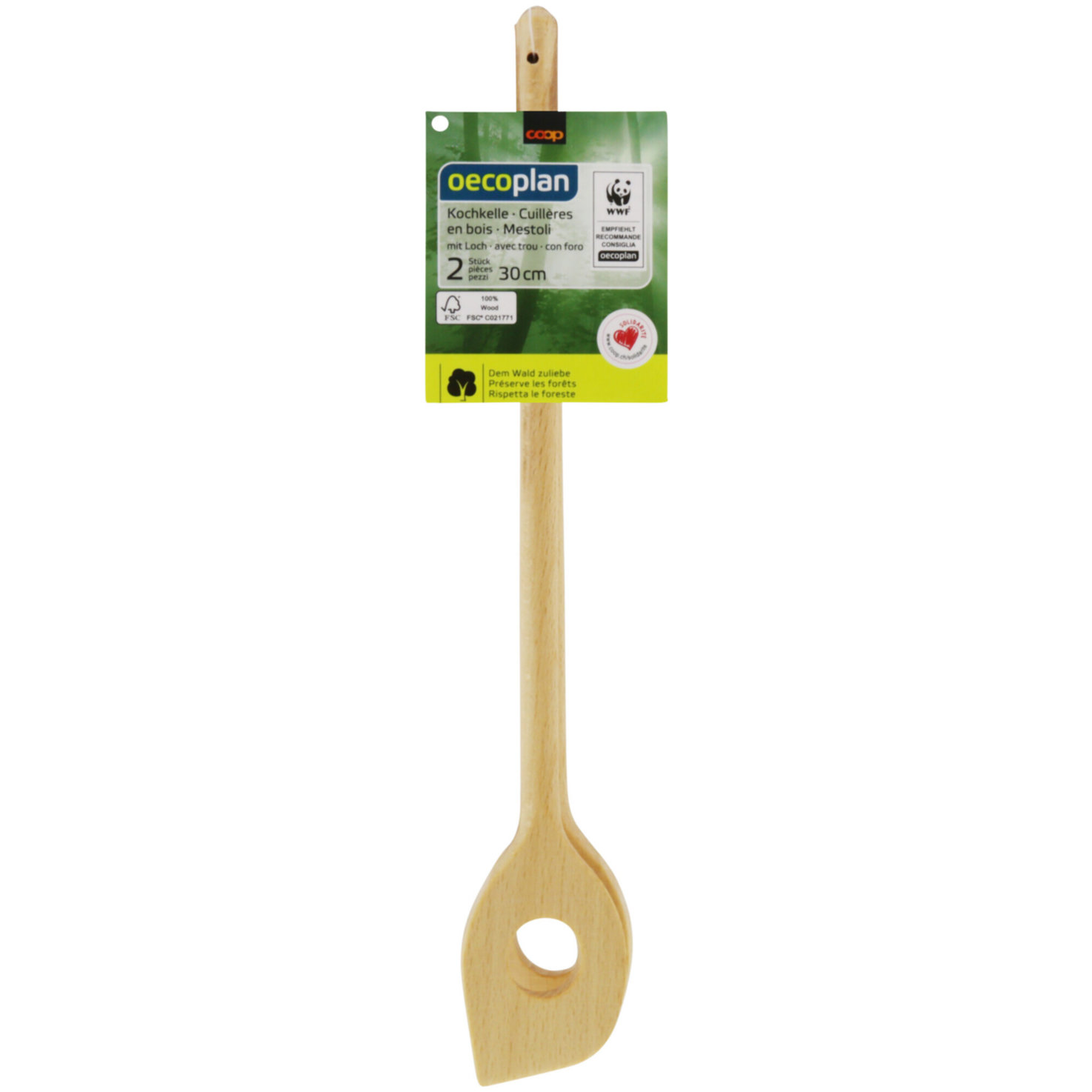 Oecoplan Kochkellen mit Loch 30cm 2 Stück
