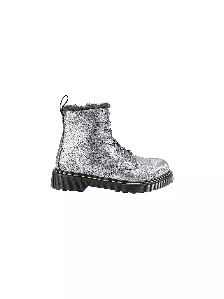 DR. MARTENS Mädchen Stiefel 1460 J SERENA FOIL silber