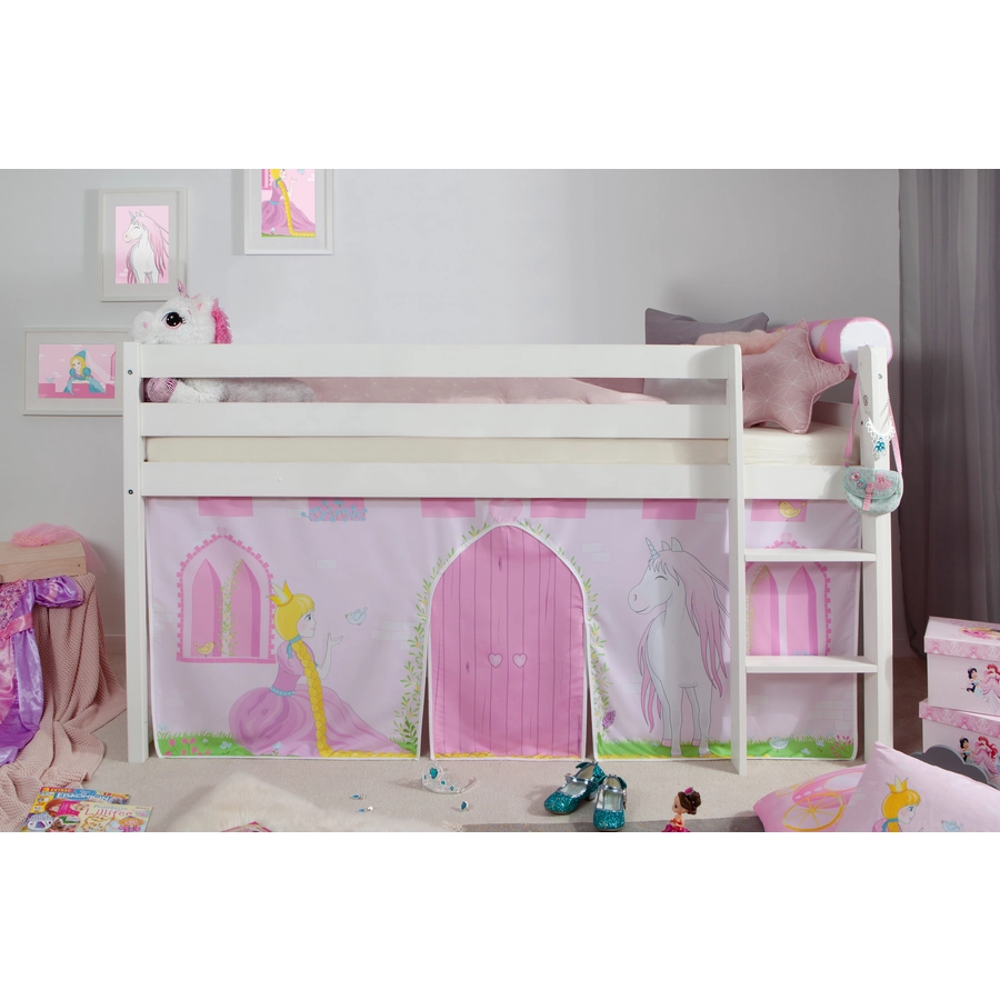 TICAA Hochbett Prinzessin Liora Kiefer weiß Weiß