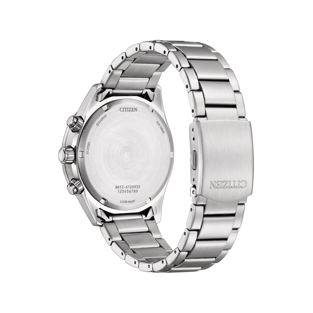 Montre CITIZEN platform urban chronograph homme eco-drive bracelet acier gris