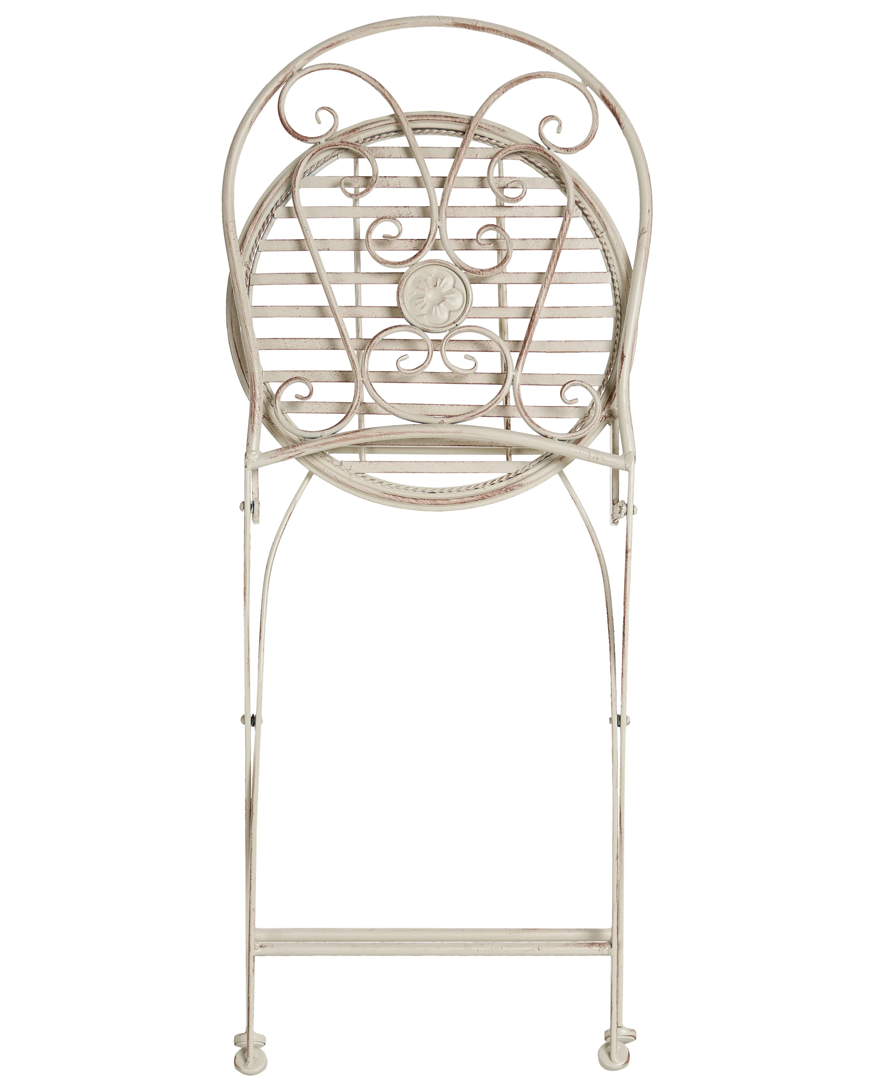 Set van 2 tuinstoelen COGGIA inklapbaar Metaal Lichtbeige