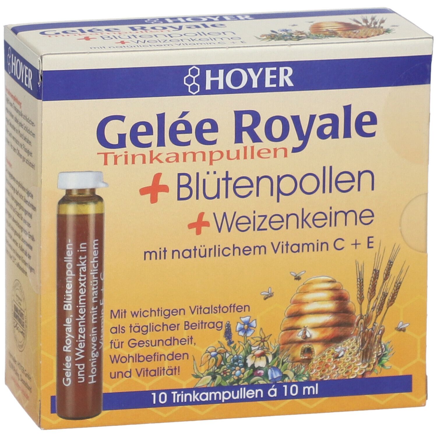 Hoyer Gelée Royale mit Blütenpollen und Weizenkeimen
