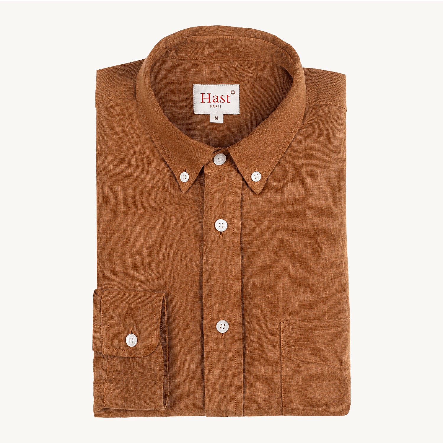 Rust linen shirt