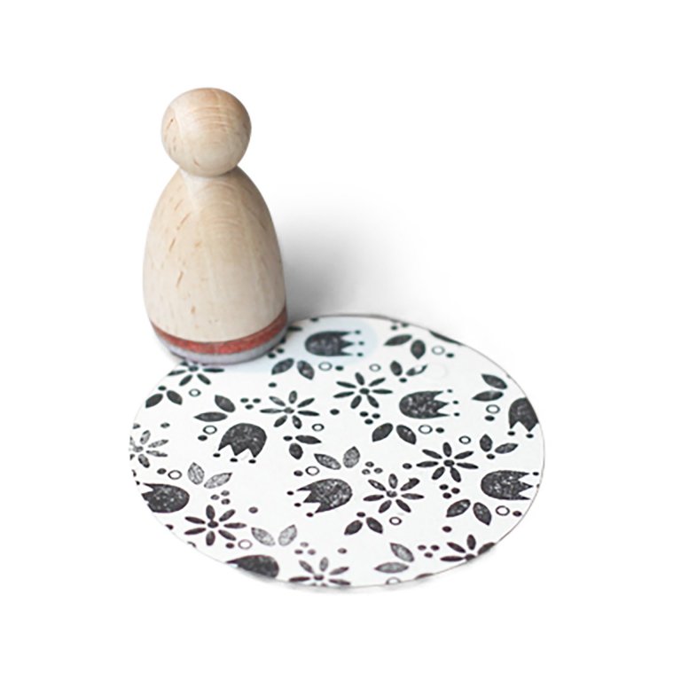 Motivstempel aus Holz, Kegel