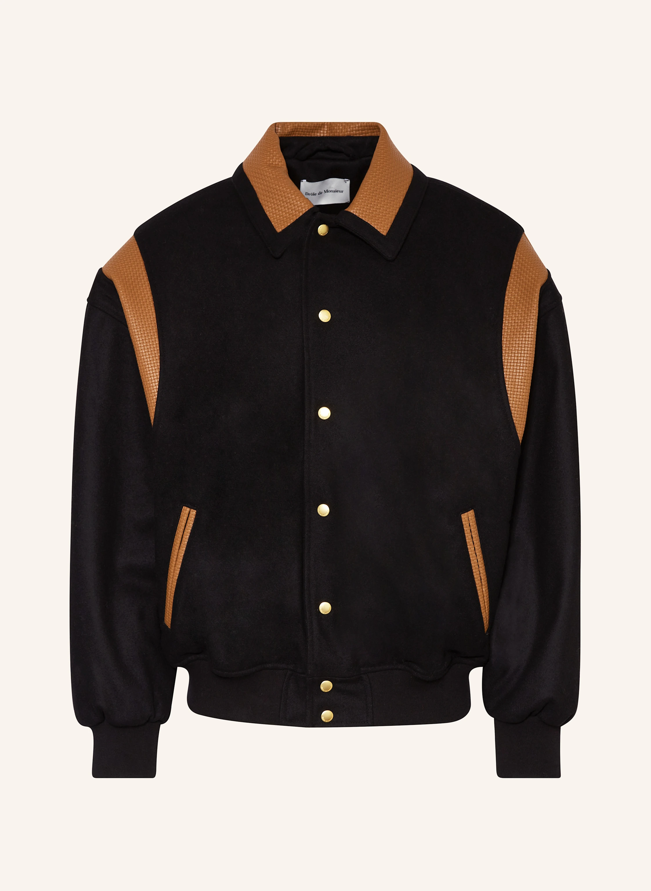 DRÔLE DE MONSIEUR College-Jacke im Materialmix