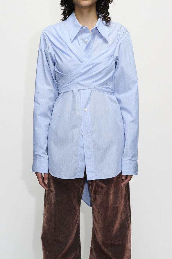 Hope TWISTY SHIRT Office blue stripe