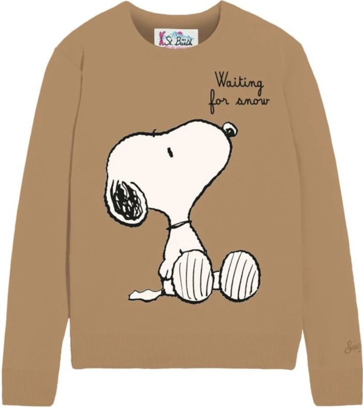 MC2 Saint Barth, Dames, Truien, Beige, Maat: S Wol,