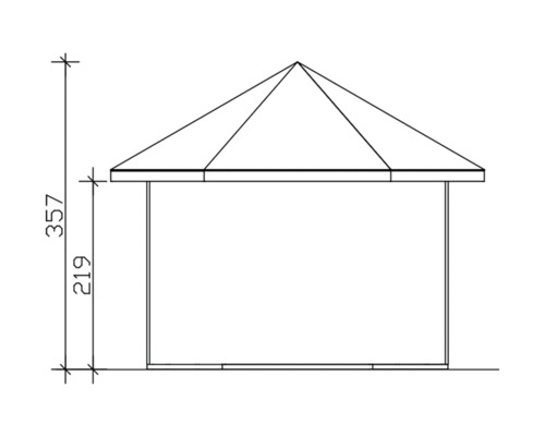 SKAN HOLZ Madeira blokhut paviljoen met vloer en 2 ramen, 420 x 373 cm, natuurlijke afwerking