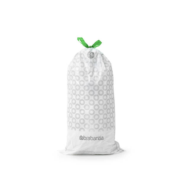 Brabantia PerfectFit afvalzak met trekbandsluiting code G, 23-30 liter, 20 stuks/rol - Wit