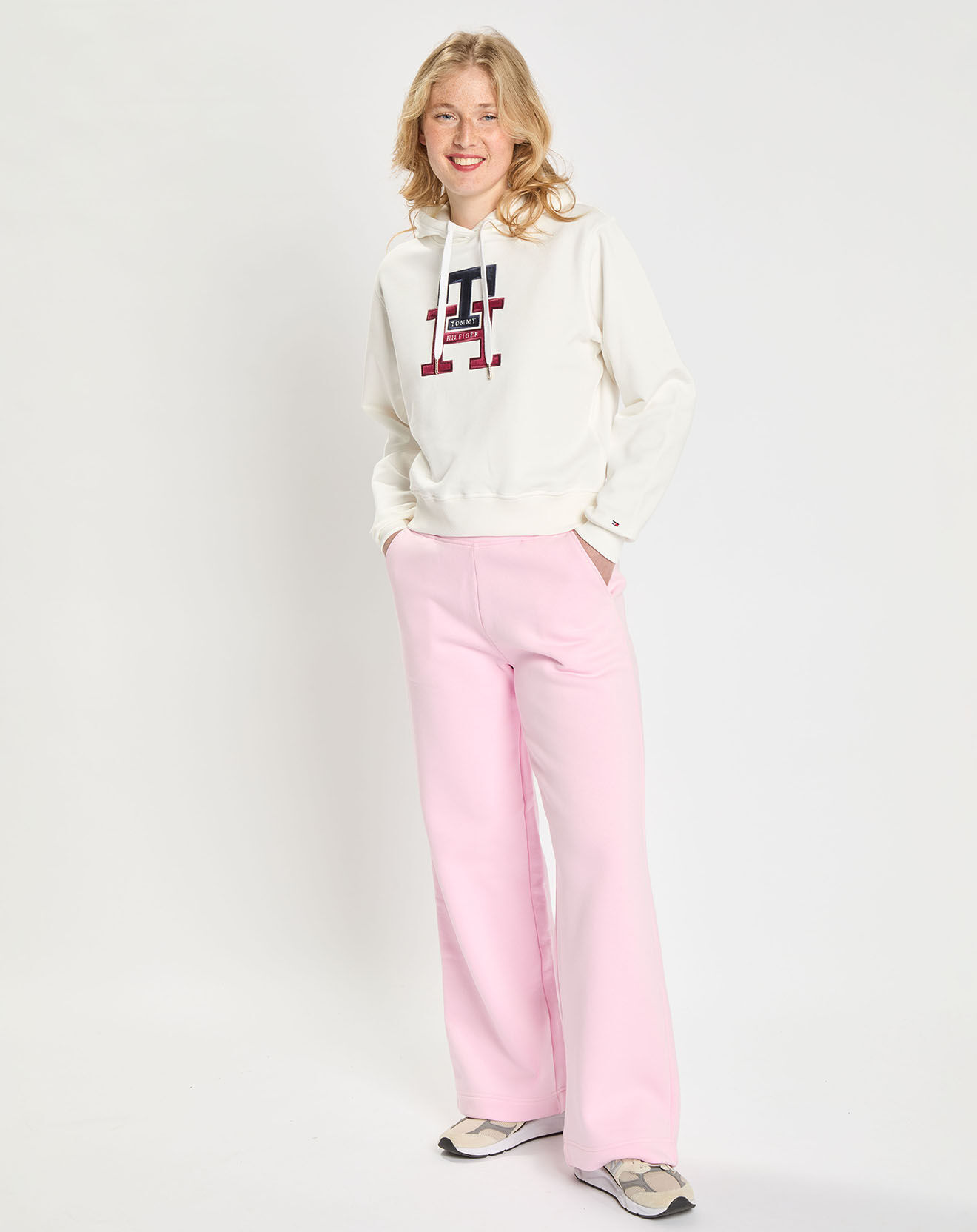 Tommy Hilfiger Sweat à capuche Monogram écru