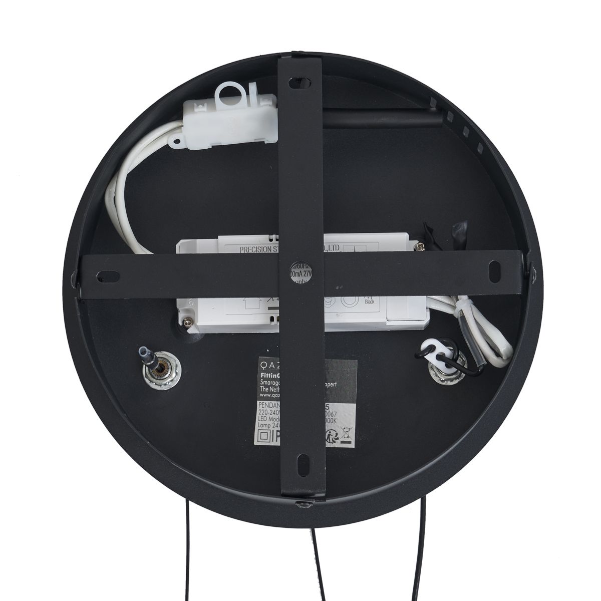 Moderne hanglamp zwart 59cm incl. LED 3-staps dimbaar - Anello Chandelier