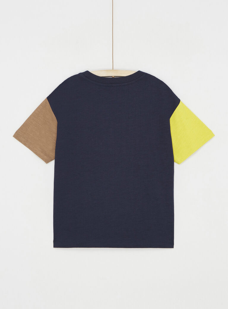 T-shirt bleu animation dinosaure