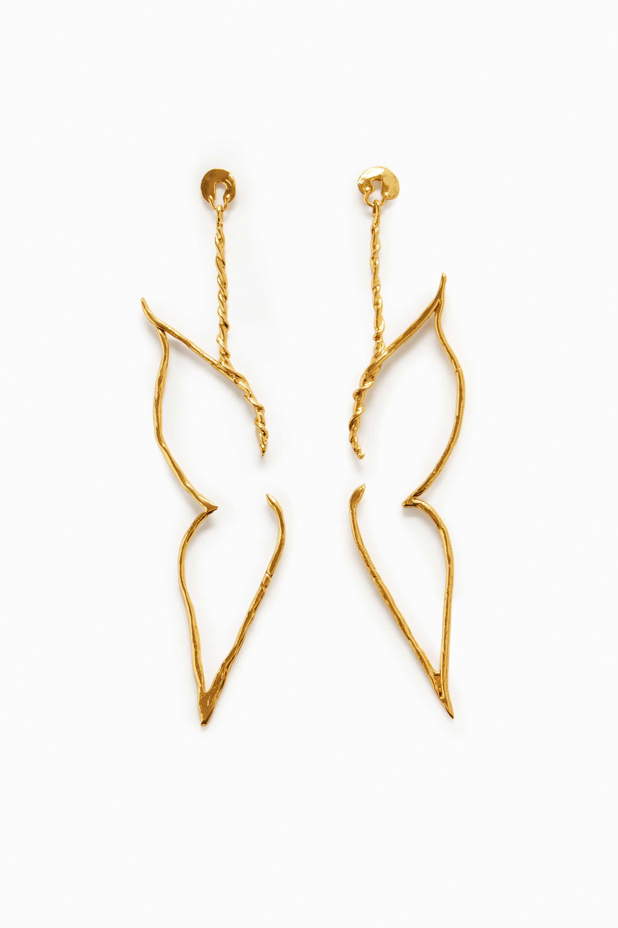 Boucles d'oreilles papillons XL plaquées or Zalio