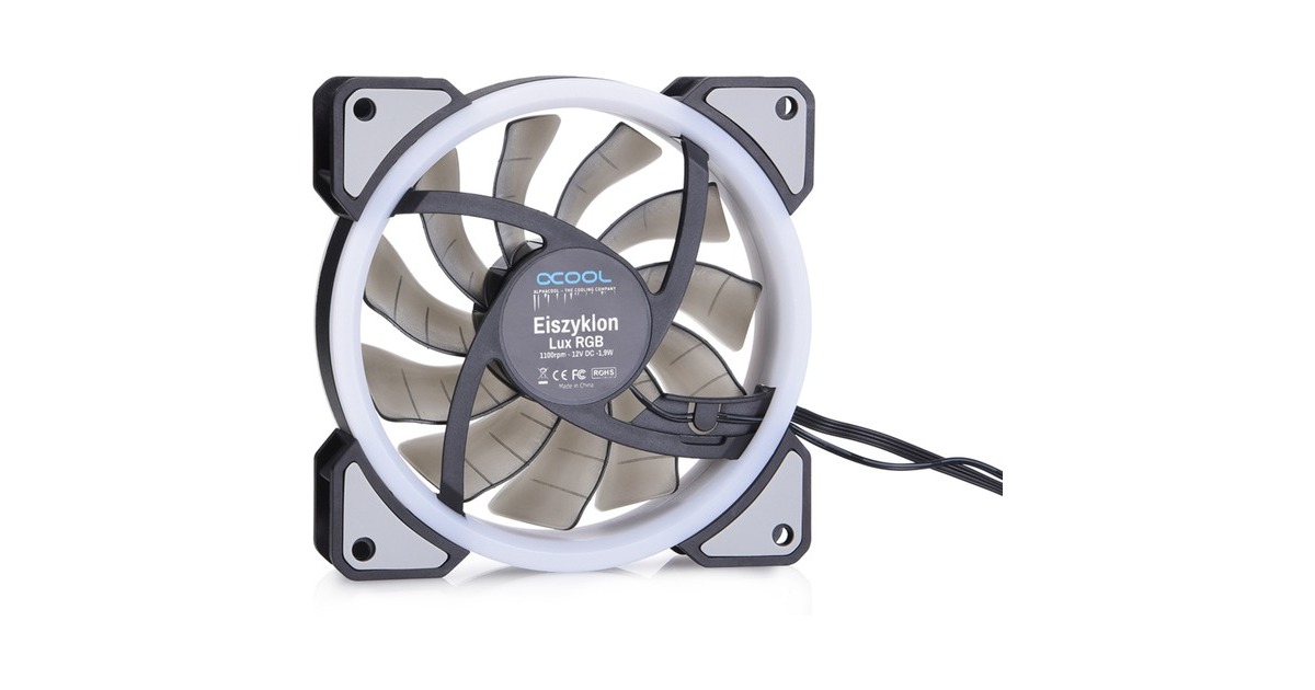 AlphacoolEiszyklon Aurora LUX Digital RGB case fans  (3 stuks, 120 x 120 x 25 mm, 3-pins fan-connector)