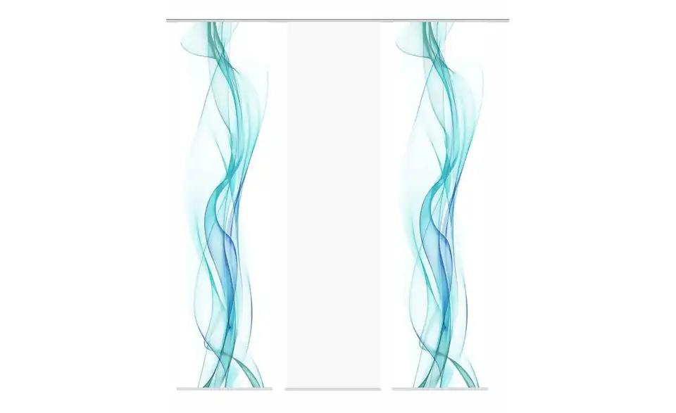 Schiebevorhang Blau 3er-Set