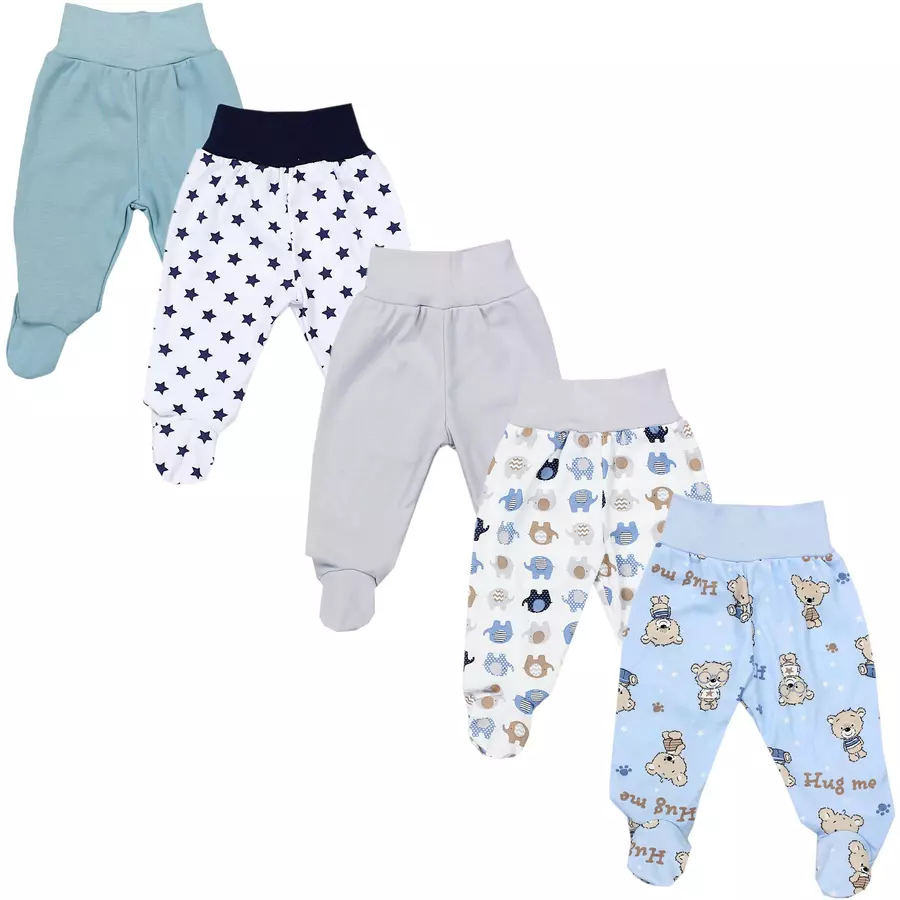 TupTam Baby Hose mit Fuß 5er Pack blau