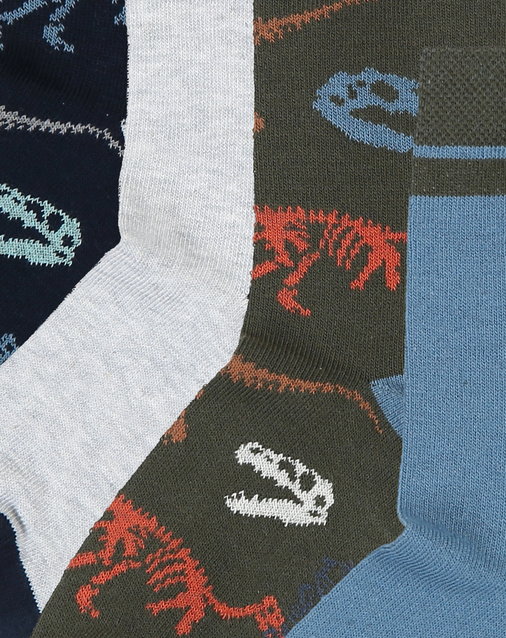 Socken DINOSKELETT 4er-Pack in navy/hellsilber
