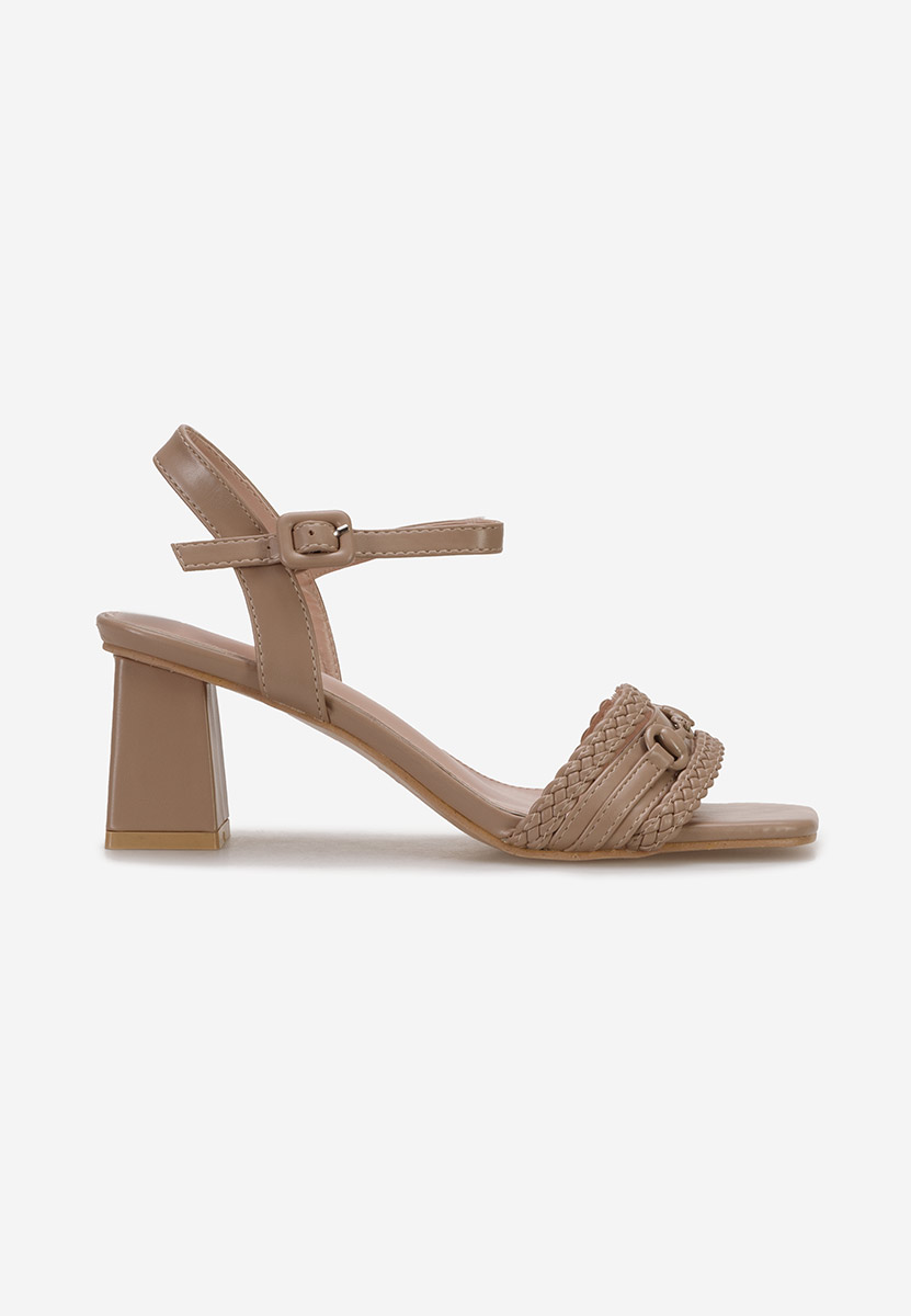 Sandales à talon épais kaki Egenia