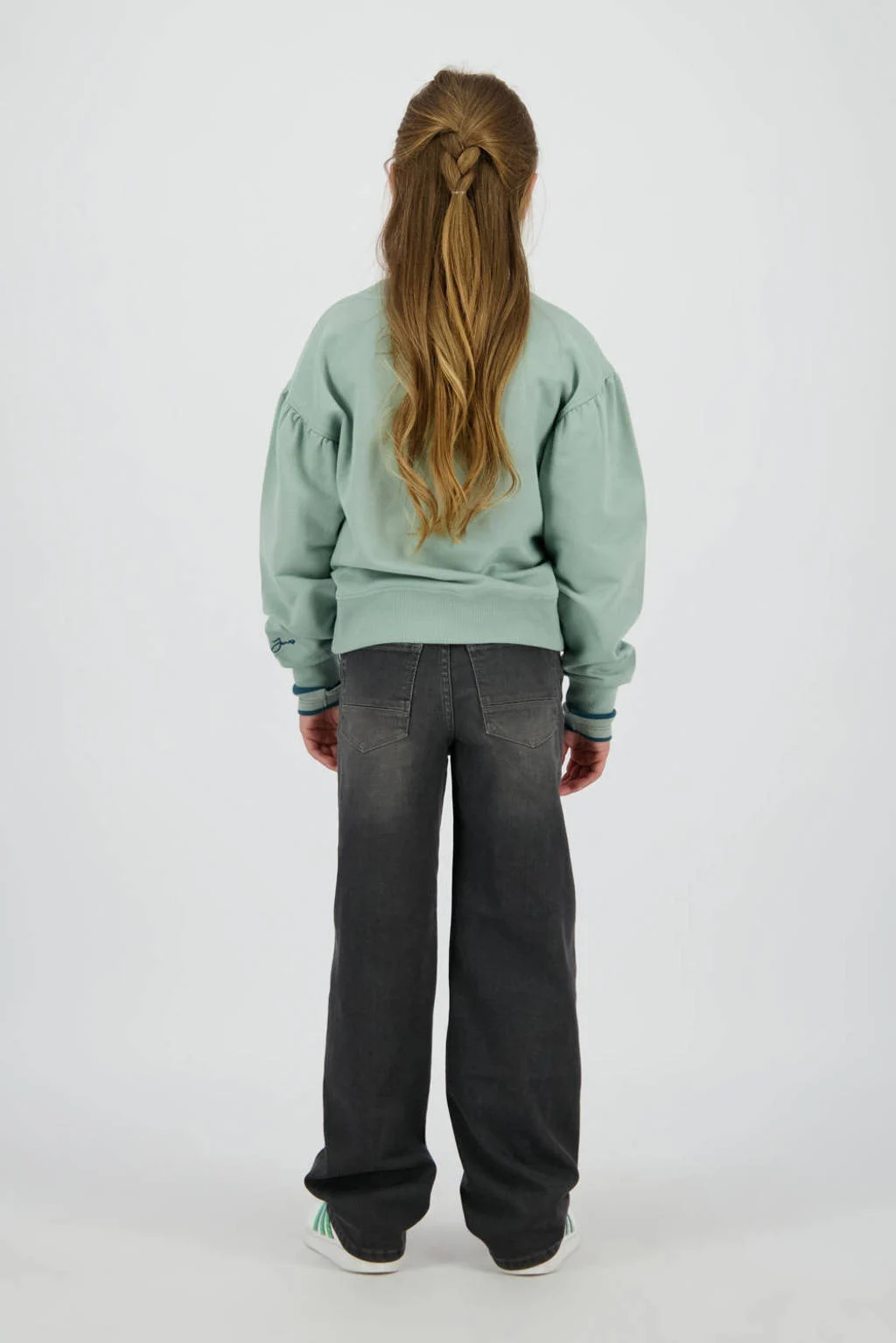 Vingino wide leg jeans grey denim
