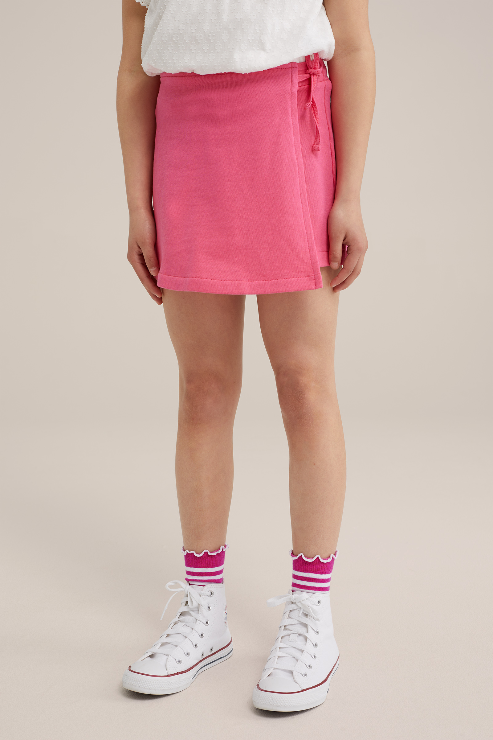 Meisjes jersey broekrokje WE Fashion Felroze