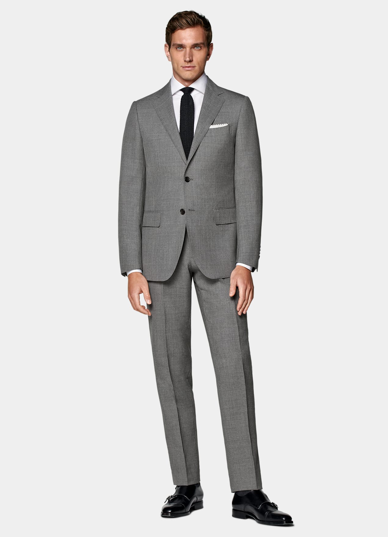 Costume Perennial Lazio coupe Tailored gris moyen