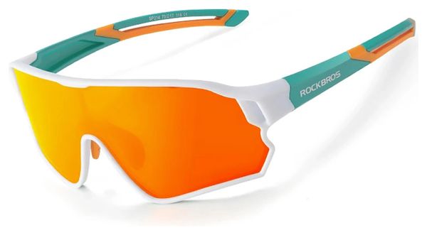 Lunettes de vélo polarisées Rockbros pour enfants de 8 à 14 ans - vert