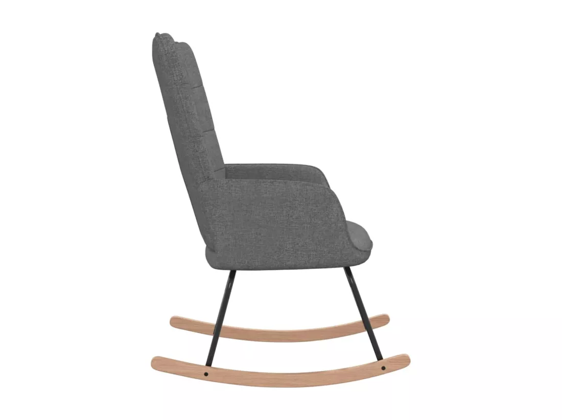 Chaise à bascule Gris foncé Tissu