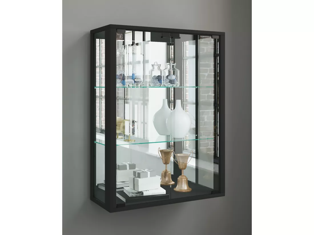 Vitrine murale verre vitrine Udina miroir