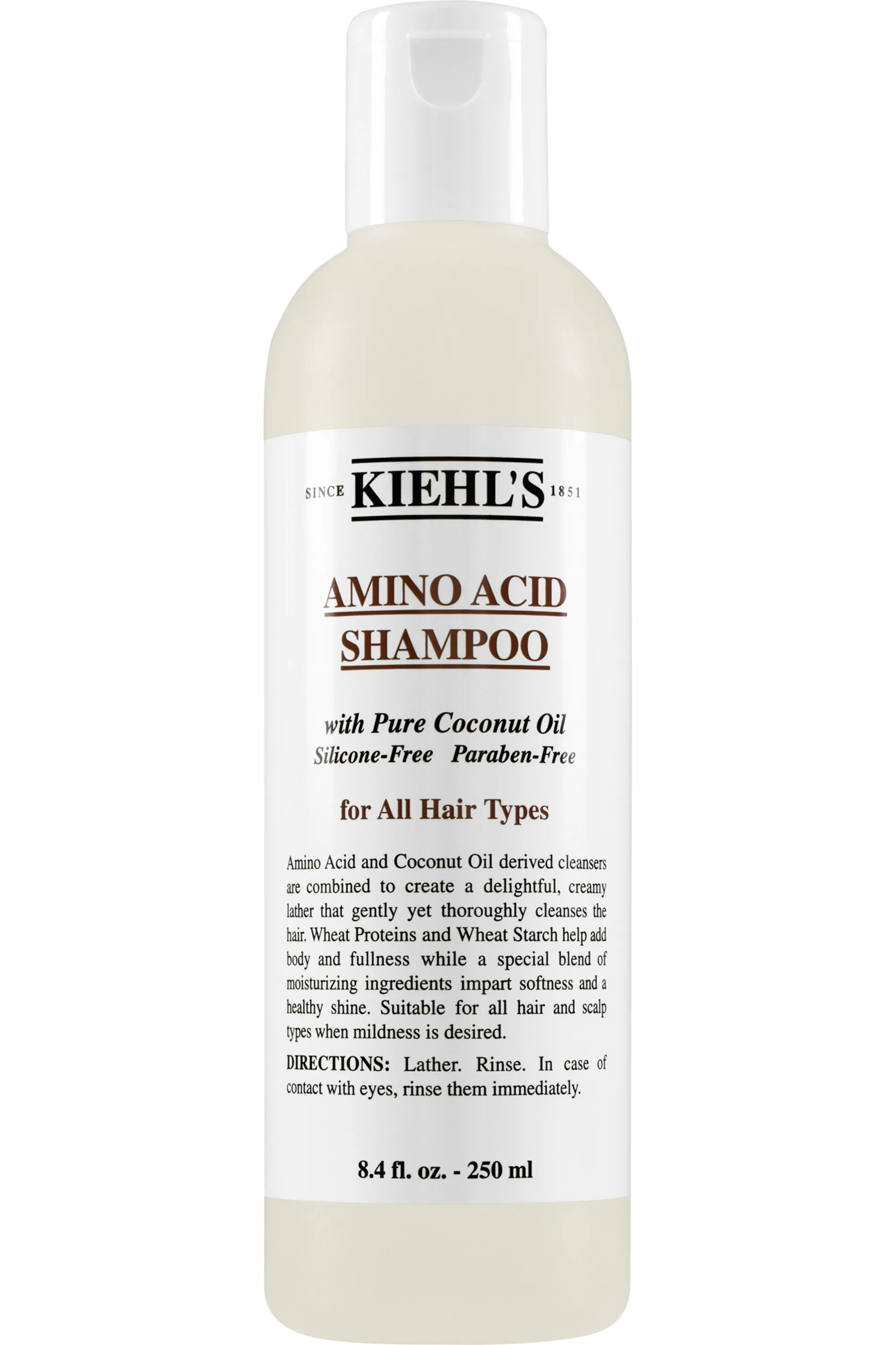 Kiehl's Shampoing cheveux normaux à l’huile de noix de coco Amino Acid Hair Care rechargeable-250 ml