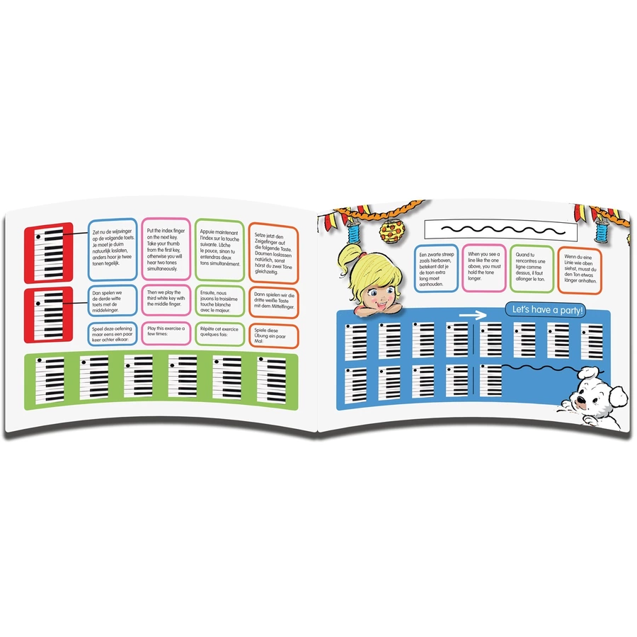 New Classic Toys Akkordeon Groß - Schwarz mit Musikbuch