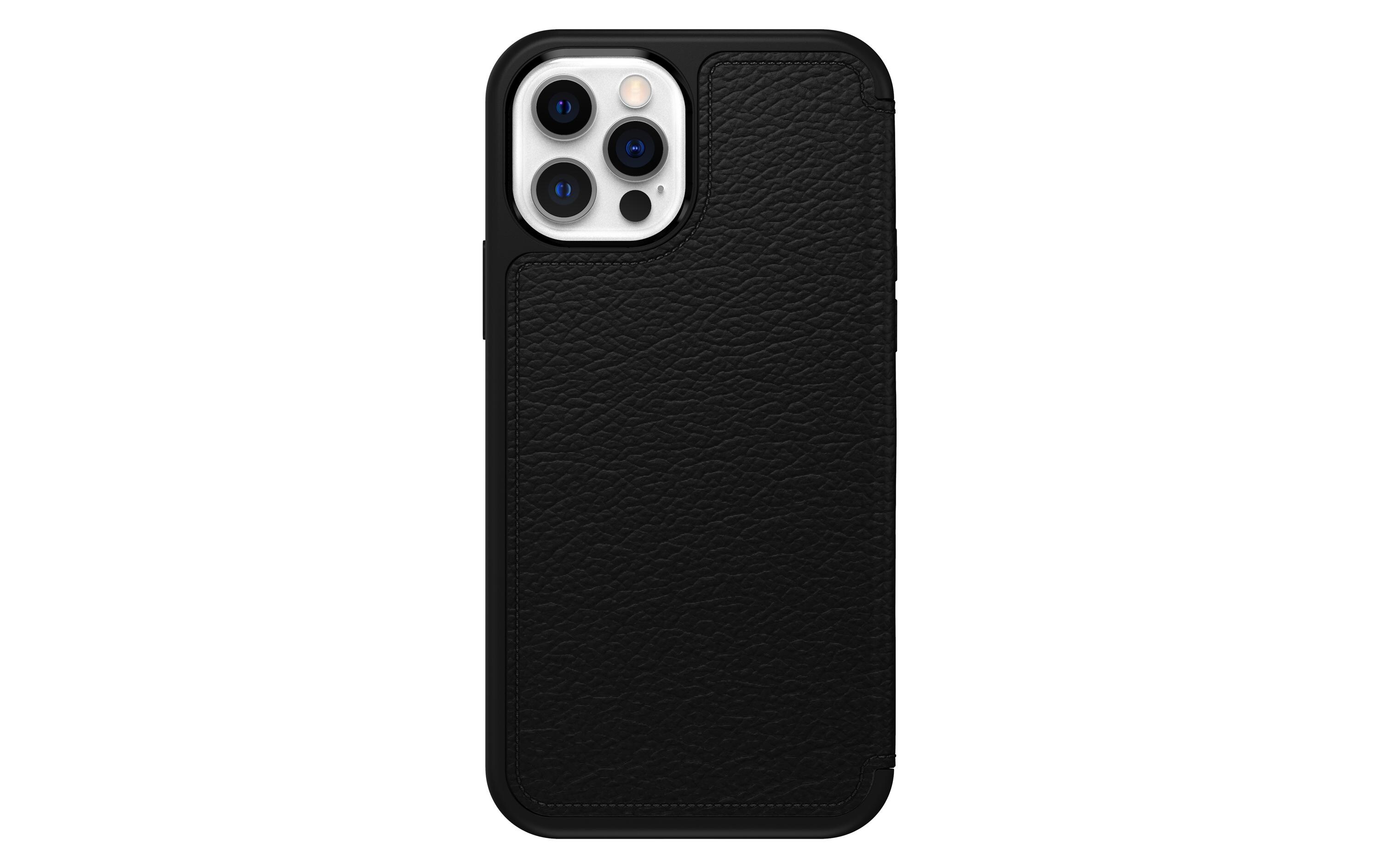 Book Cover Strada iPhone 12 / 12 Pro SchwarzSchutzhülle für das Apple iPhone 12/iPhone 12 Pro