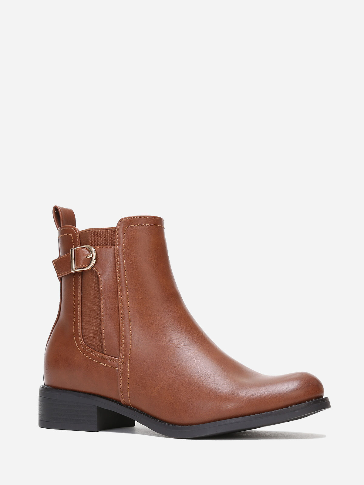 Bottines inspiration chelsea à boucle- Camel