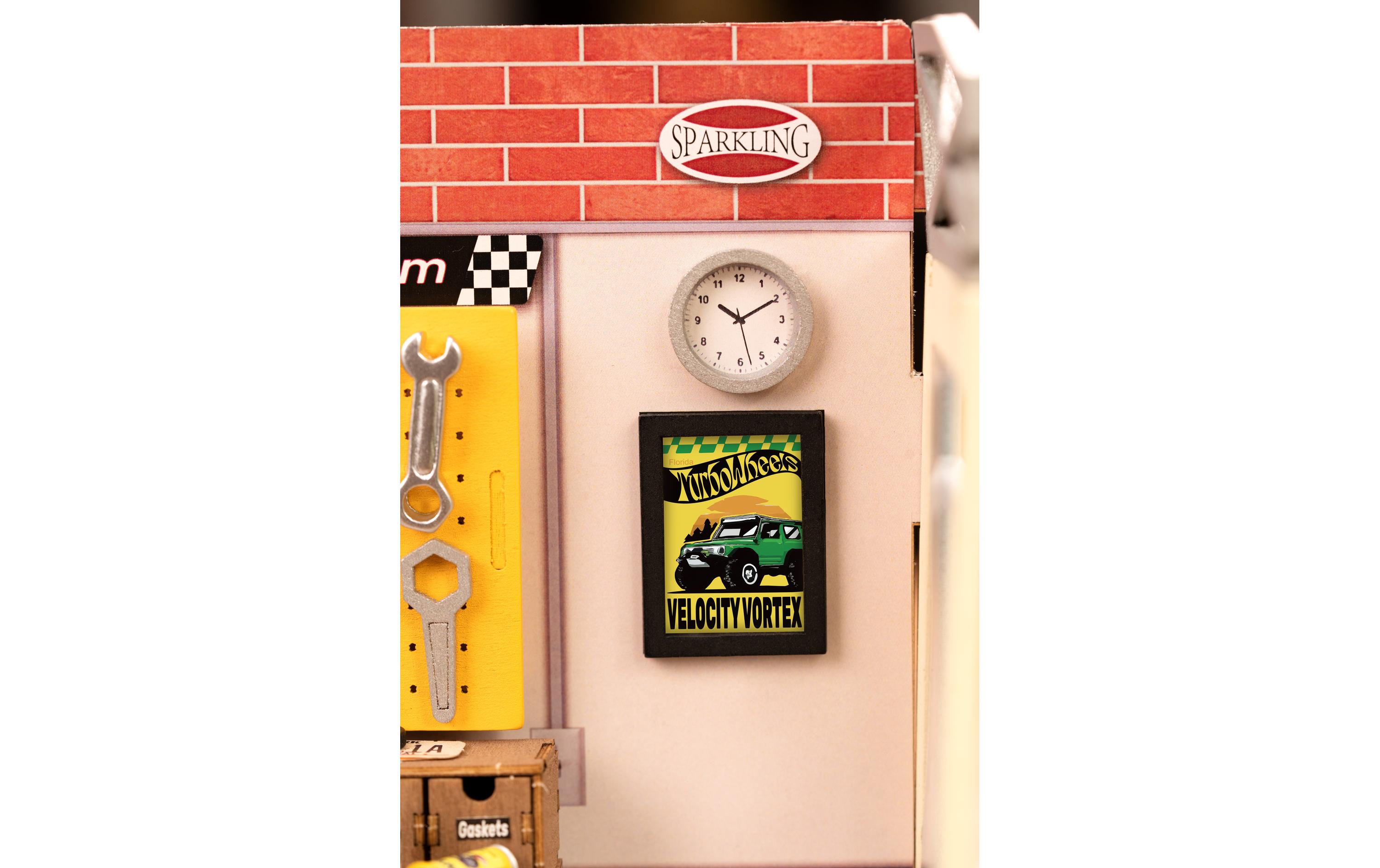 Bausatz Garage Workshop 157-teilig3D-Puzzle aus lasergeschnittenen Holzteilen