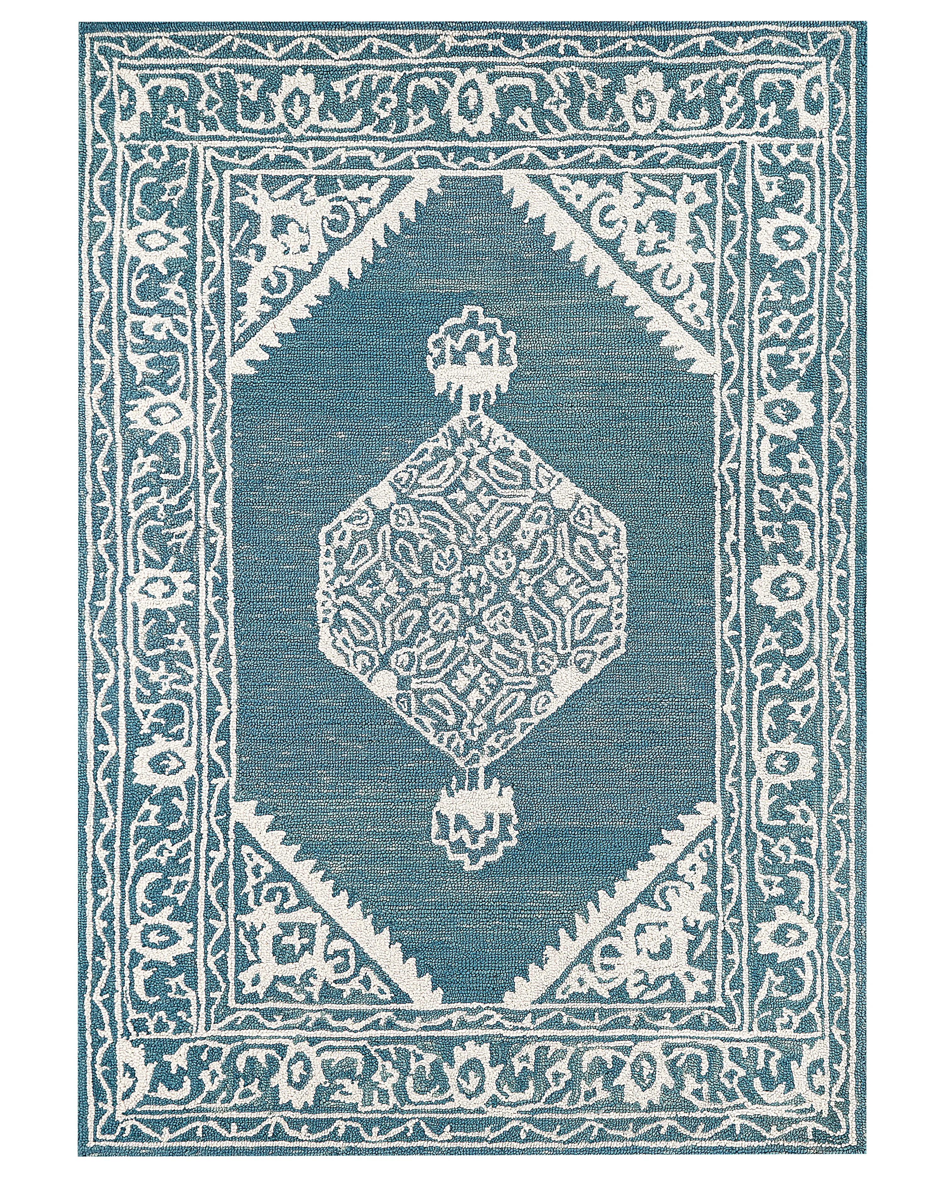 Vloerkleed GEVAS Blauw 160 x 230 cm Wol