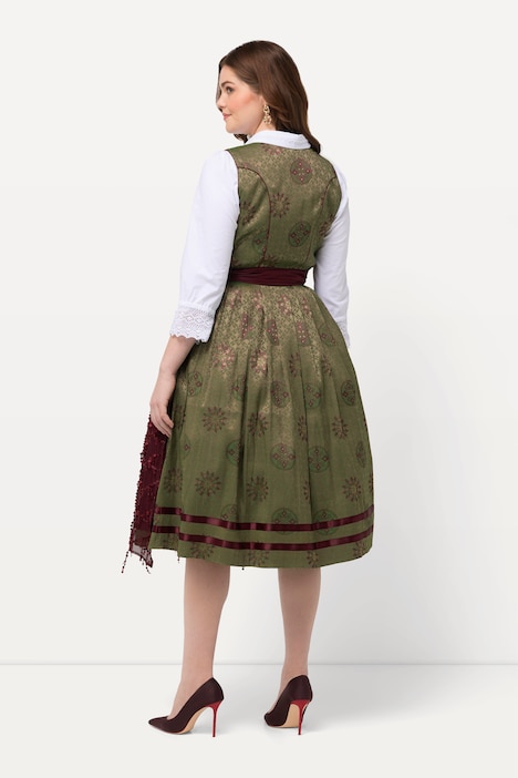 Dirndl, Ornamente, Carree-Ausschnitt, ärmellos