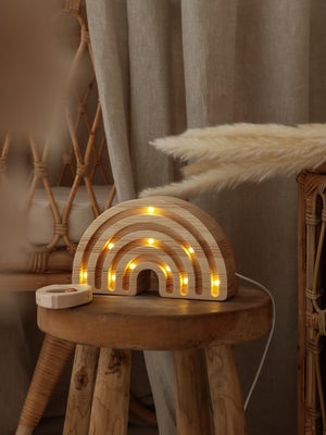 Little Lights Mini Lampe Regnbue, Wood